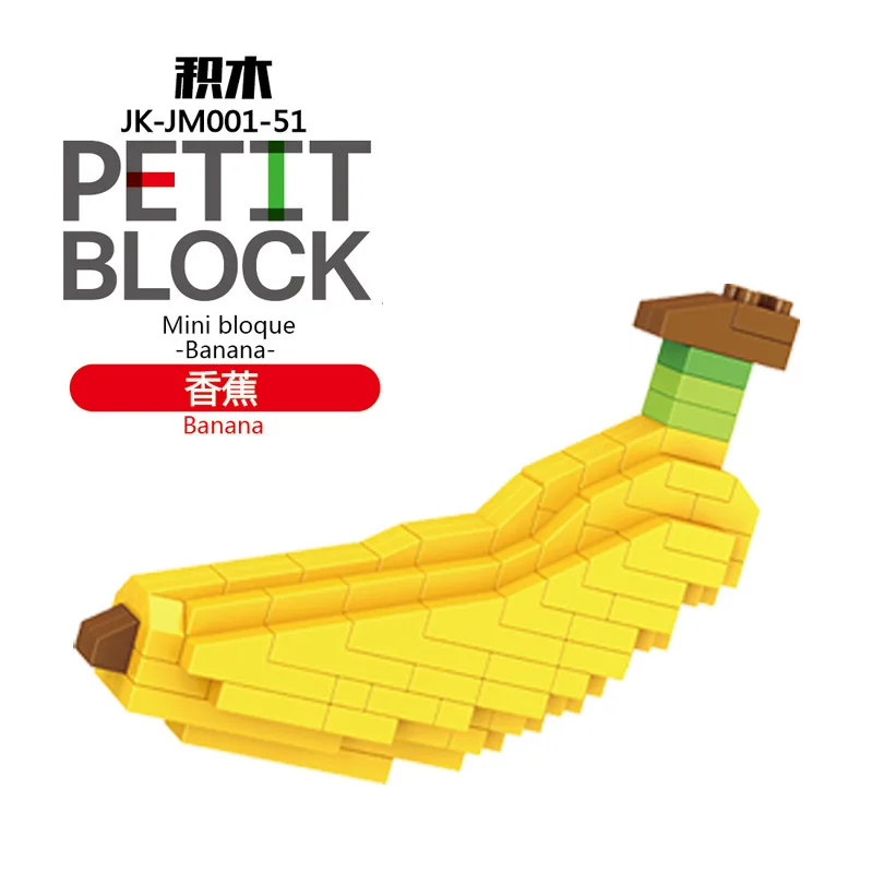 Mini Fruit Bricks Apple Banana Cherry Pineapple 3D Model Building Blocks Boys Girls Holiday Gifts Children\'s Educational Toys