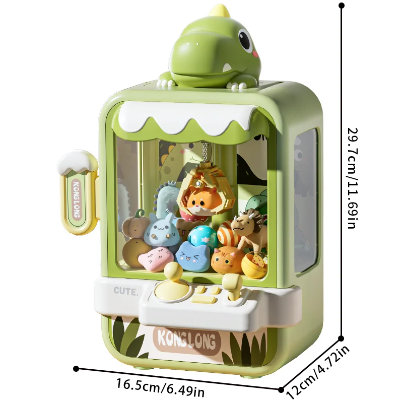 Nueva máquina para rascar muñecos de dinosaurios, Clip de juguete grande, Twister de muñecas, máquina para rascar muñecas para el hogar, efectos de sonido ricos, Dual P