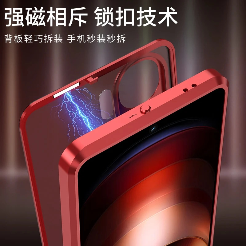For VIVO iQOO Neo 9 Pro Case Aluminium Alloy Metal Frame Case For Iqoo Neo9 9Pro 5G Matte Clear Phone Acrylic Back Cover Bumper