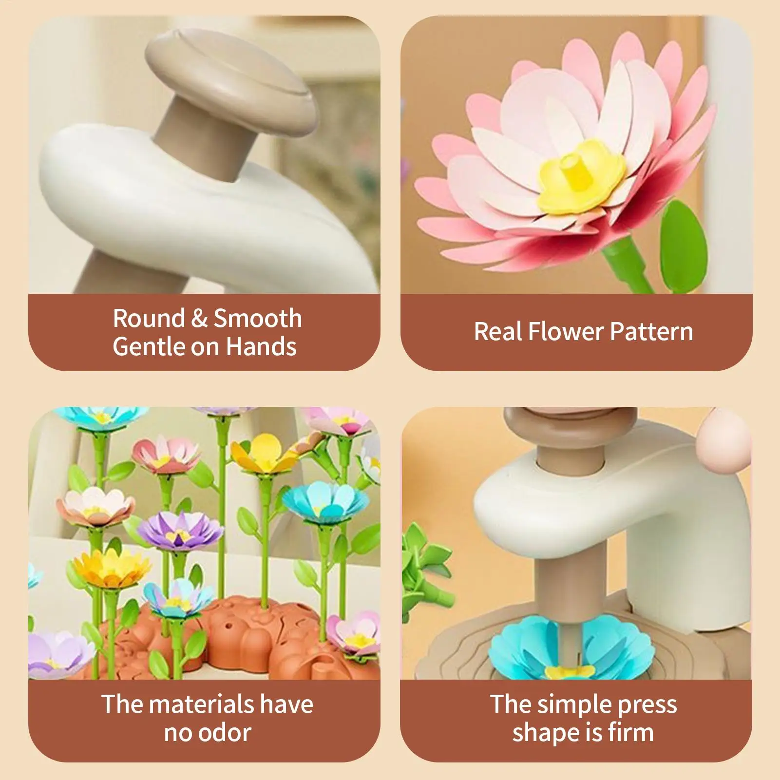 Fabric Flower Bouquets Toys Fabric Flower Bouquets Craft Toys For Girls Interactive Activity Set For Children Toddler Daycare