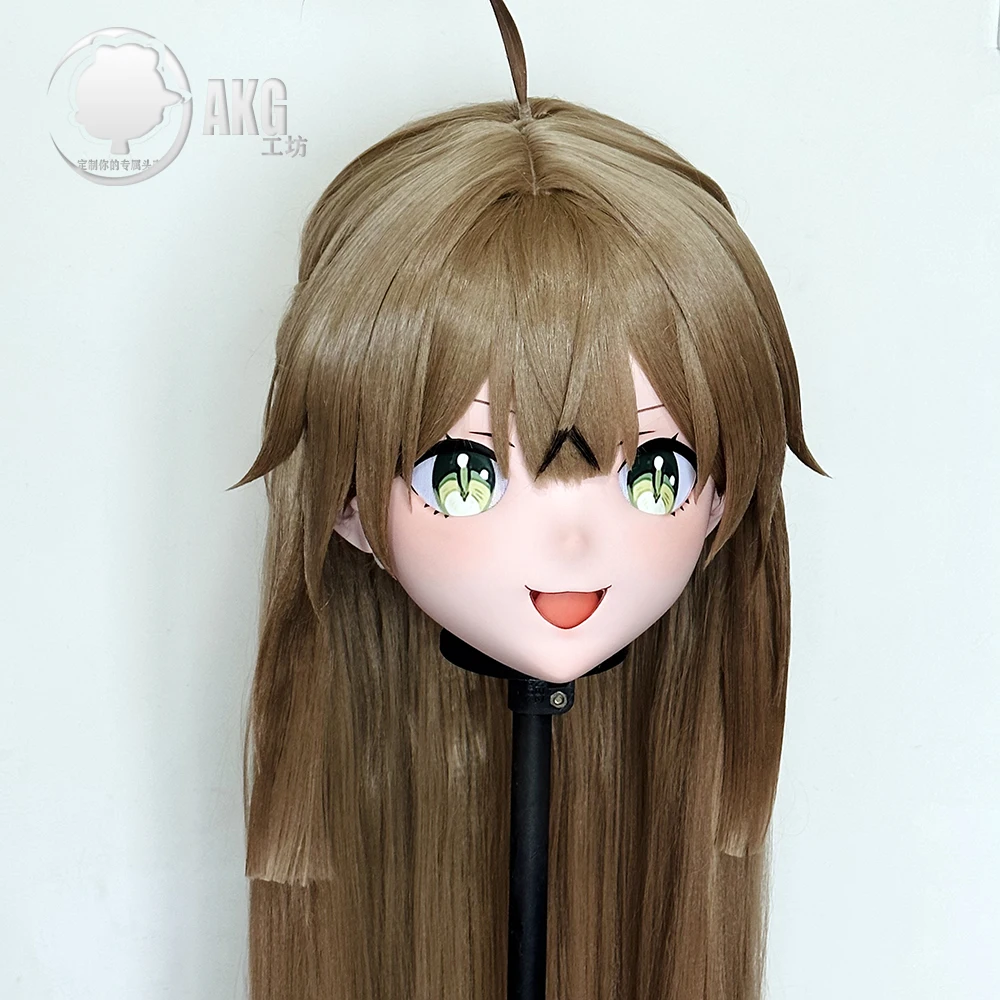 

(AL253) Customize Character Crossdress Female/Girl Resin Half/Full Head With Lock Cosplay Japanese Anime Game Role Kigurumi Mask