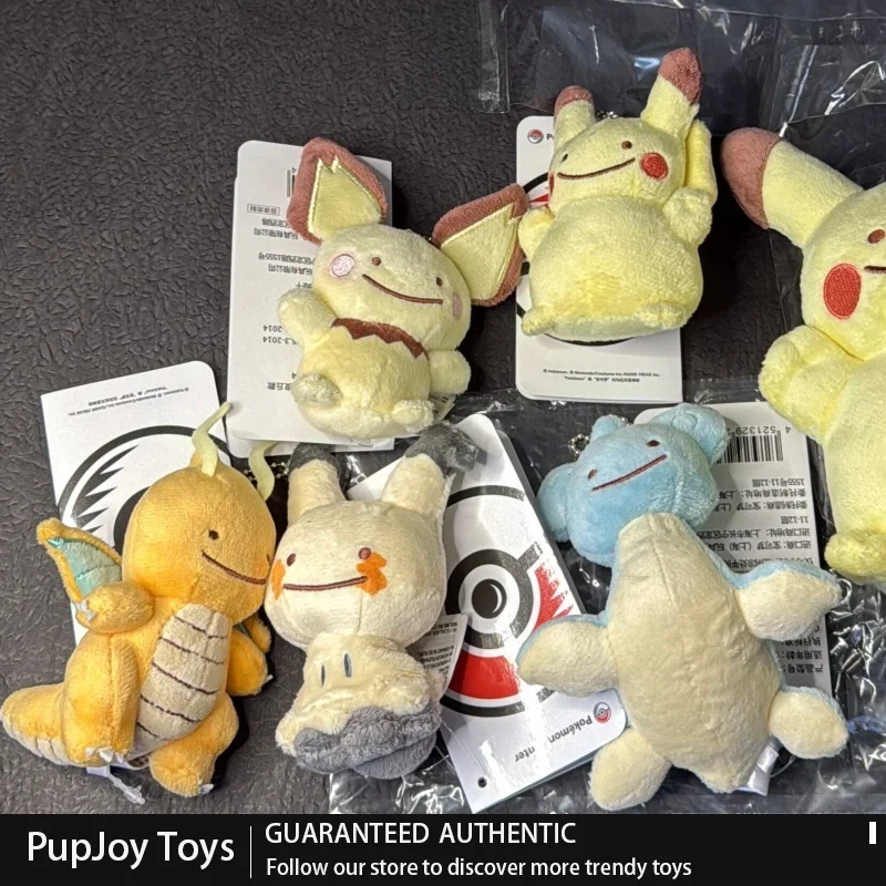 Genuine PokéMon Ditto Transforme Series Plush Keychain Gloom Magnemite Exeggutor Jirachi Soft Stuffed Ornament Toy Birthday Gift