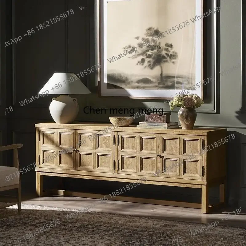 

solid wood old dining side vintage entrance cabinet living room TV wall storage cabinet