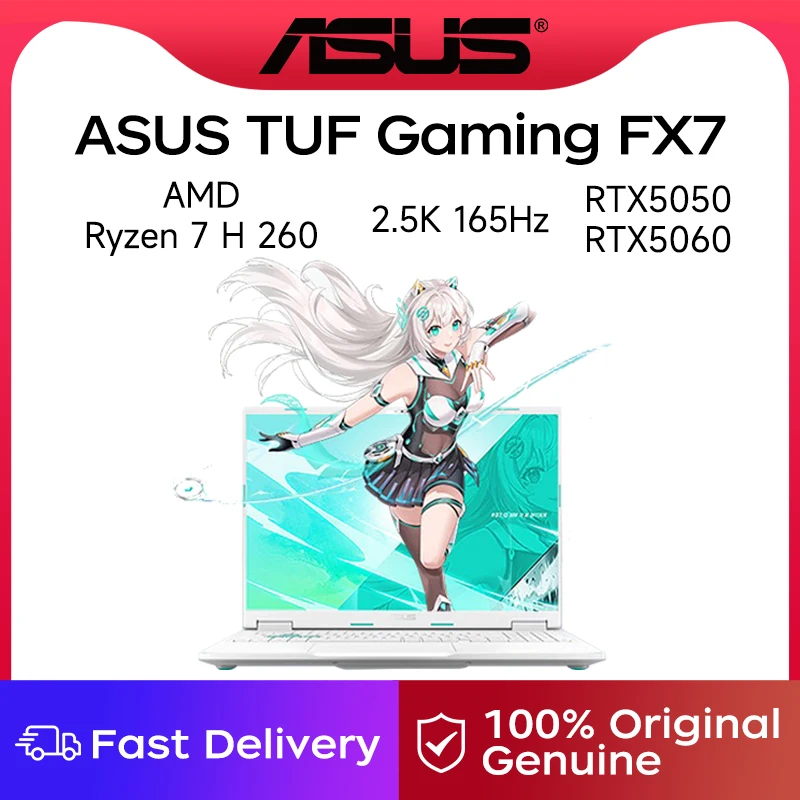 ASUS TUF Gaming 7 16-inch Gaming Laptop Ryzen 7 H 260 16GB/32GB 512GB/1TB/2TB RTX5050/RTX5060 2.5K 165Hz OLED Notebook Computer
