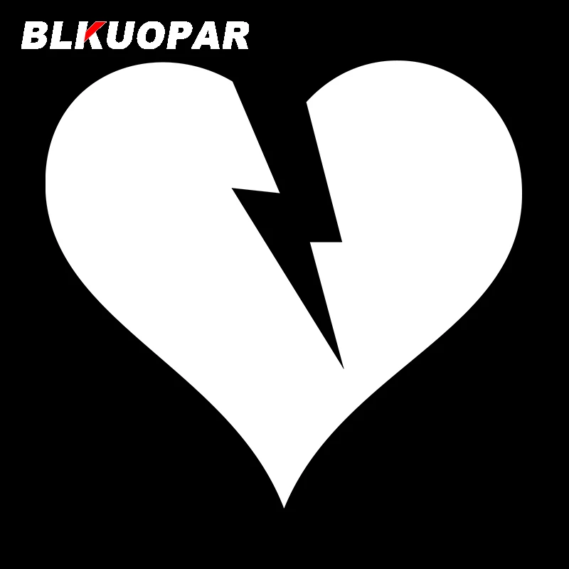 BLKUOPAR For Broken Heart Car Stickers Sunscreen Vinyl Decals Die Cut Personality Creative Skateboard Luggage Decor Car Goods