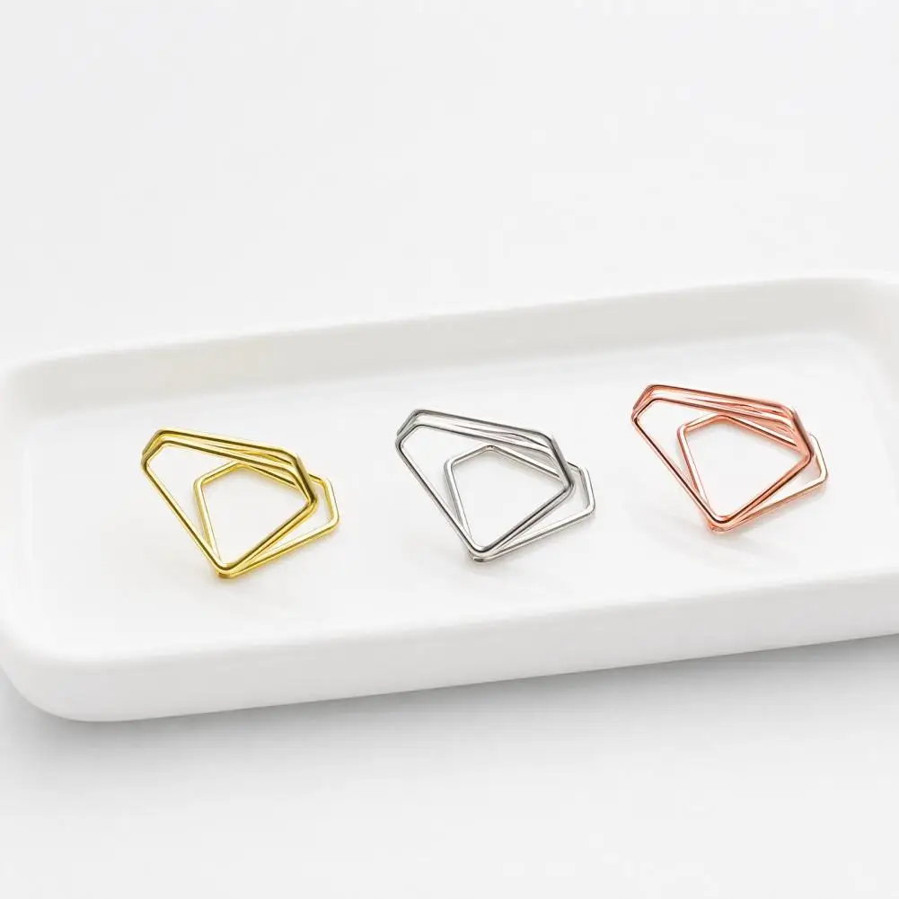 Desk Business Card Organizer 10 Pcs Shape Table Number Holders Metal Memo Photo Clips Small Business Card Display for Wedding