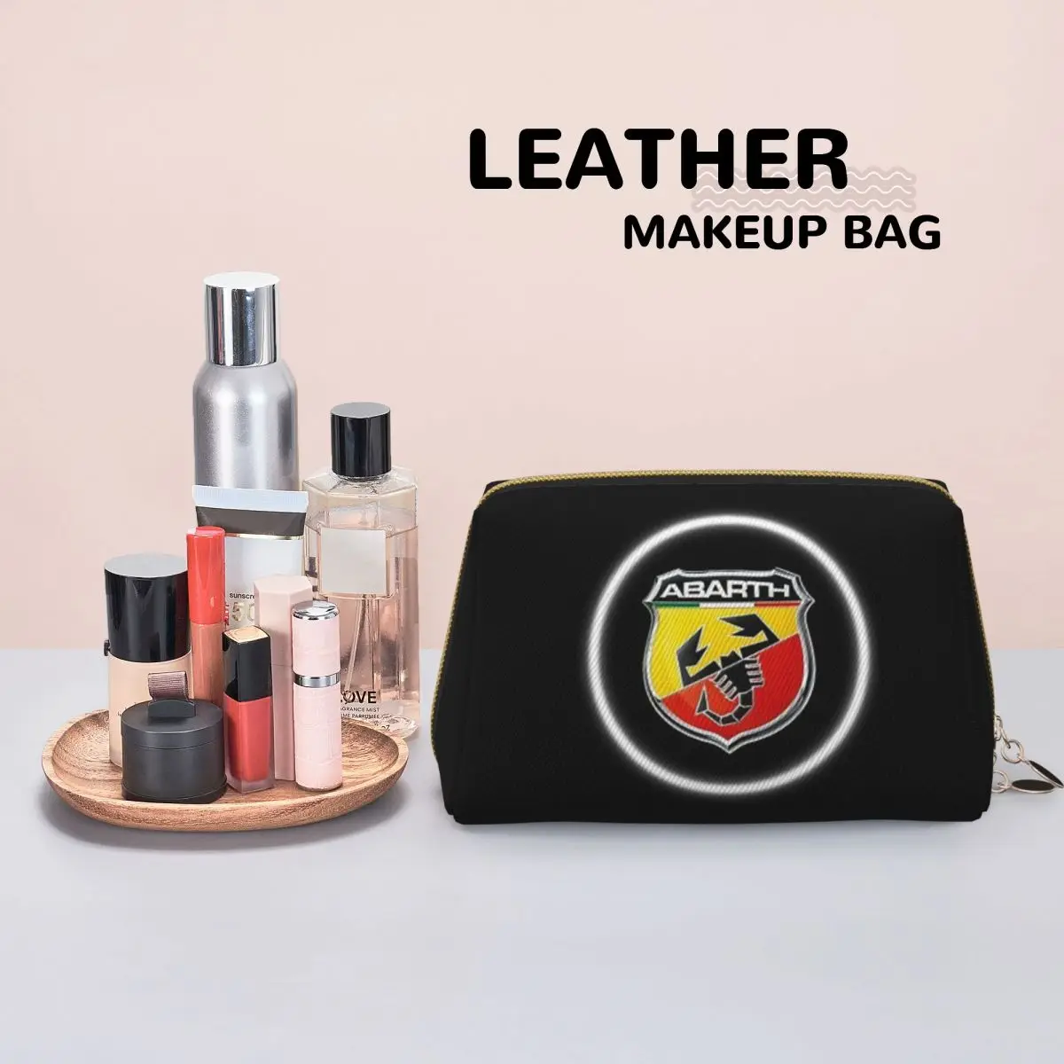 Abarth C Cool Women Cosmetic Bags Travel Makeup Organizer Pouch Toiletry Storage Dopp Kit Case