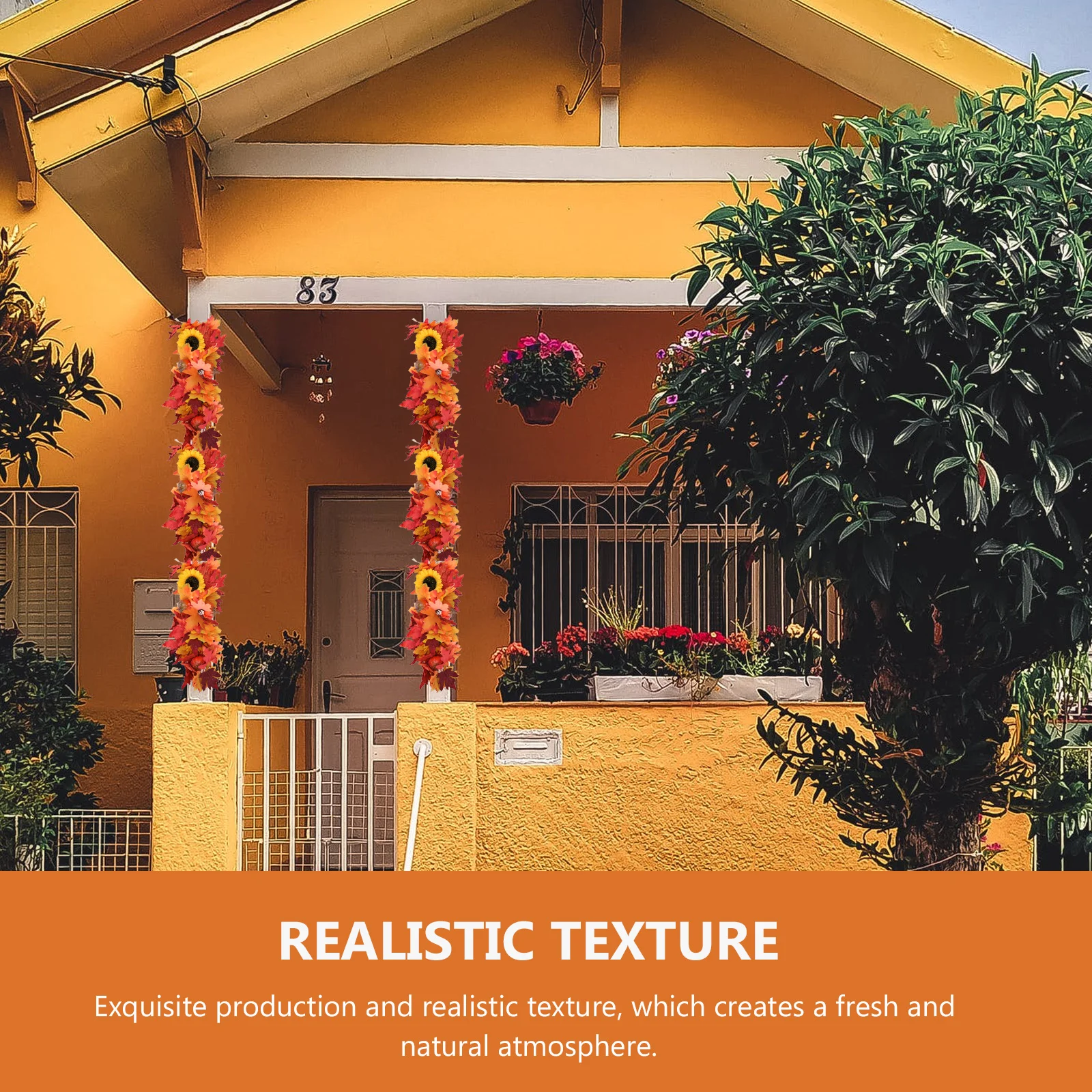 

Artificial Maple Maple Leaf Decor Thanksgiving Day Outdoor Indoor Artificial Plant Decor Fake Leaf nament