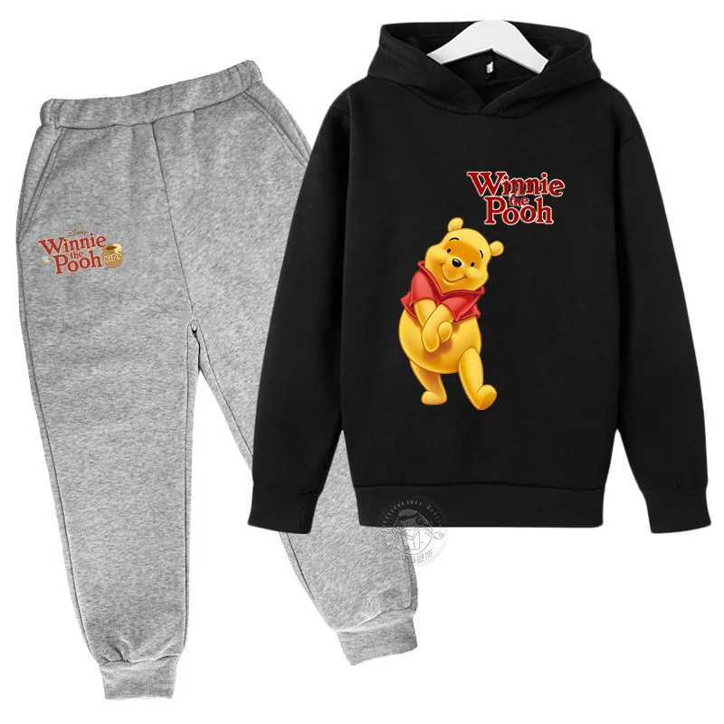 Children's hooded sweatshirt and pants set for men's autumn and winter new plush and thickened personalized casual two-piece set