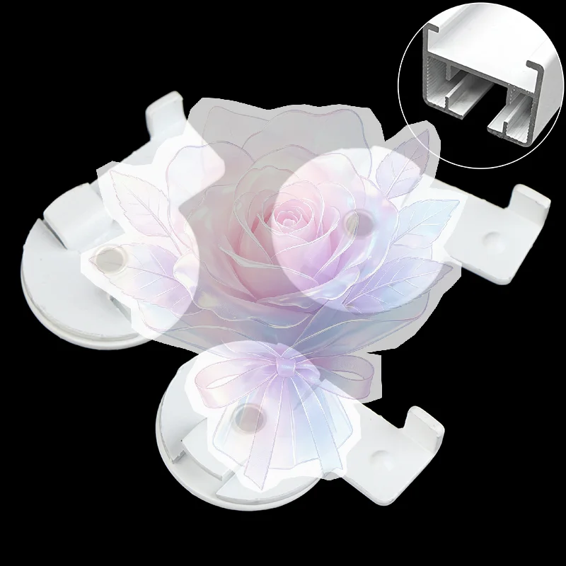 5/10Pcs Motorized Sliding Curtain Rail Swivel Ceiling Bracket Electric Fixing Mount For Trietex Curtain Track Accessories
