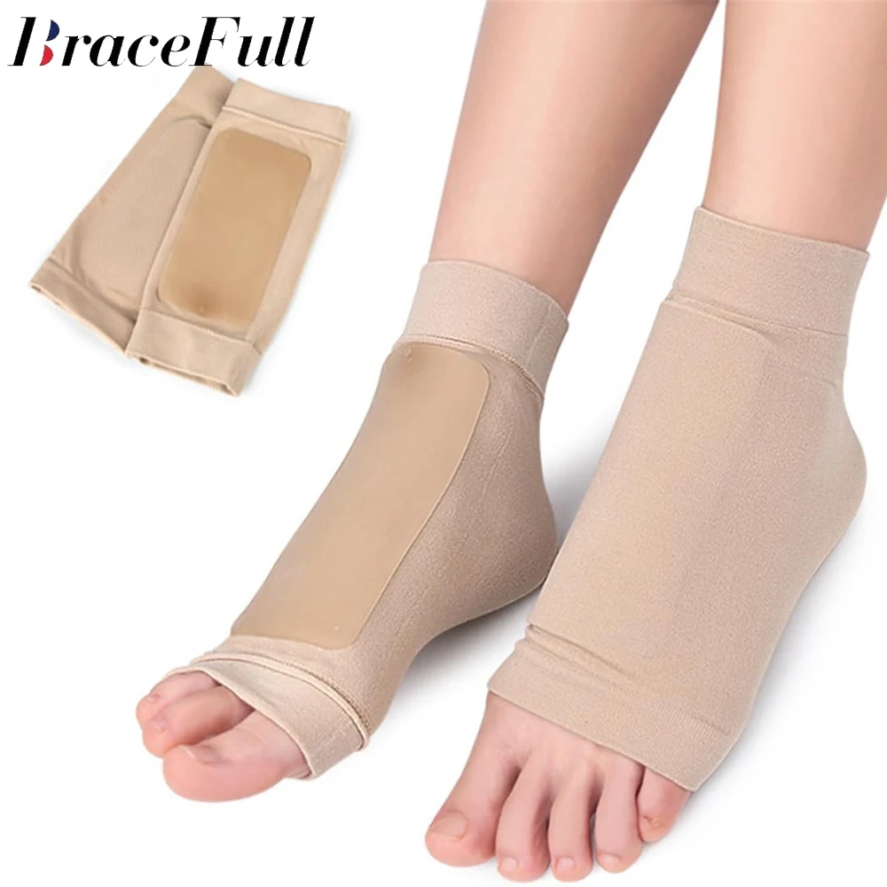 1Pair Ankle Malleolar Gel Sleeves,Ankle Bone Protection Socks, Padded Skate Sock with Ankle Bone Pads Gel Pads, Ankle protector