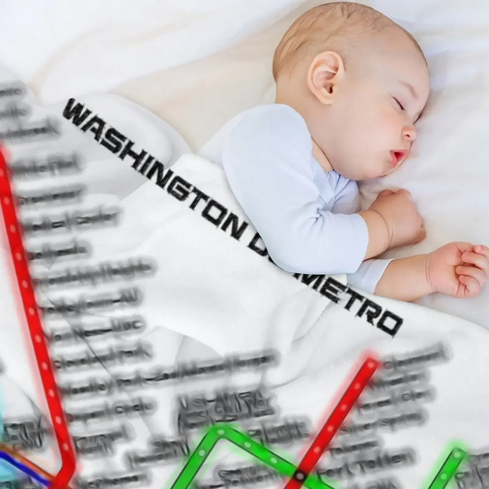 Washington DC Metro Map Throw Blanket Luxury cosplay anime Nap Luxury Designer Blankets