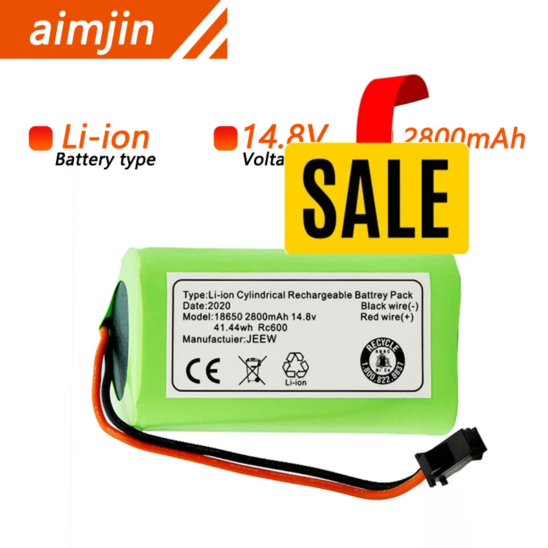 🏗️14.8V 2800mAh 18650 Battery for Deebot N79S, N79, DN622, Robovac 11, 11S, 11S Max, Conga Excellent 990, IKOHS S15🏗️
