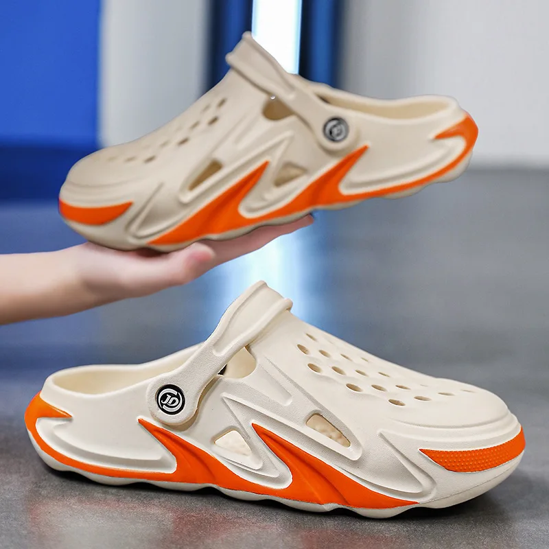 

Сандалии мужские на толстой подошве, Нескользящие, для улицы и дома, пляжные шлепанцы для прогулок, летняя обувь для сада