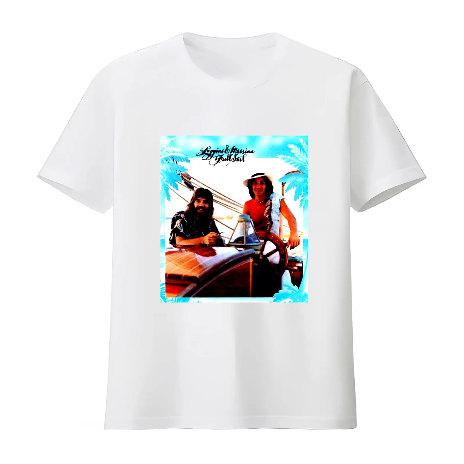 loggins and messina T-Shirt Summer Casual Cotton Tee Oversized Streetwear Tops Vintage Graphic Print Loose Fit Short Sleeve