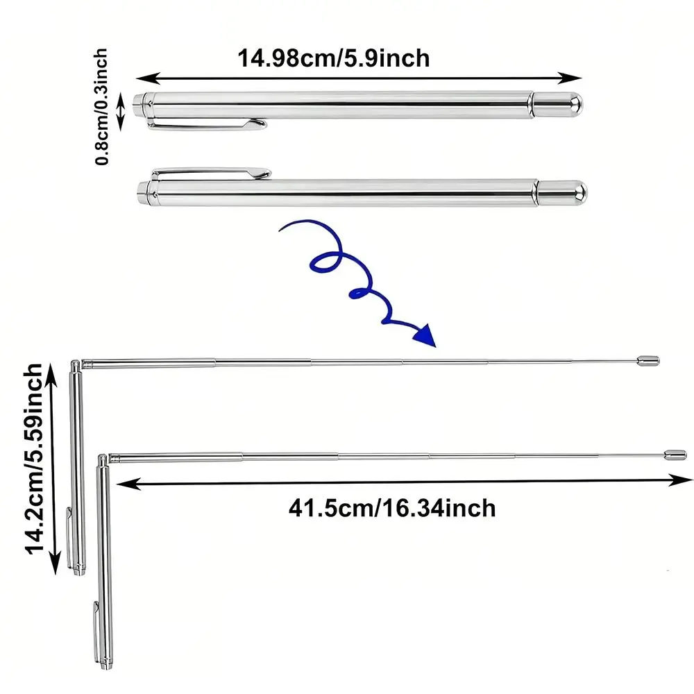 1Pcs Durable Brass Alloy Dowsing Rods Metal Pen Shape Divining Rods Flexible Rotation Retractable L Rods for Detecting Water