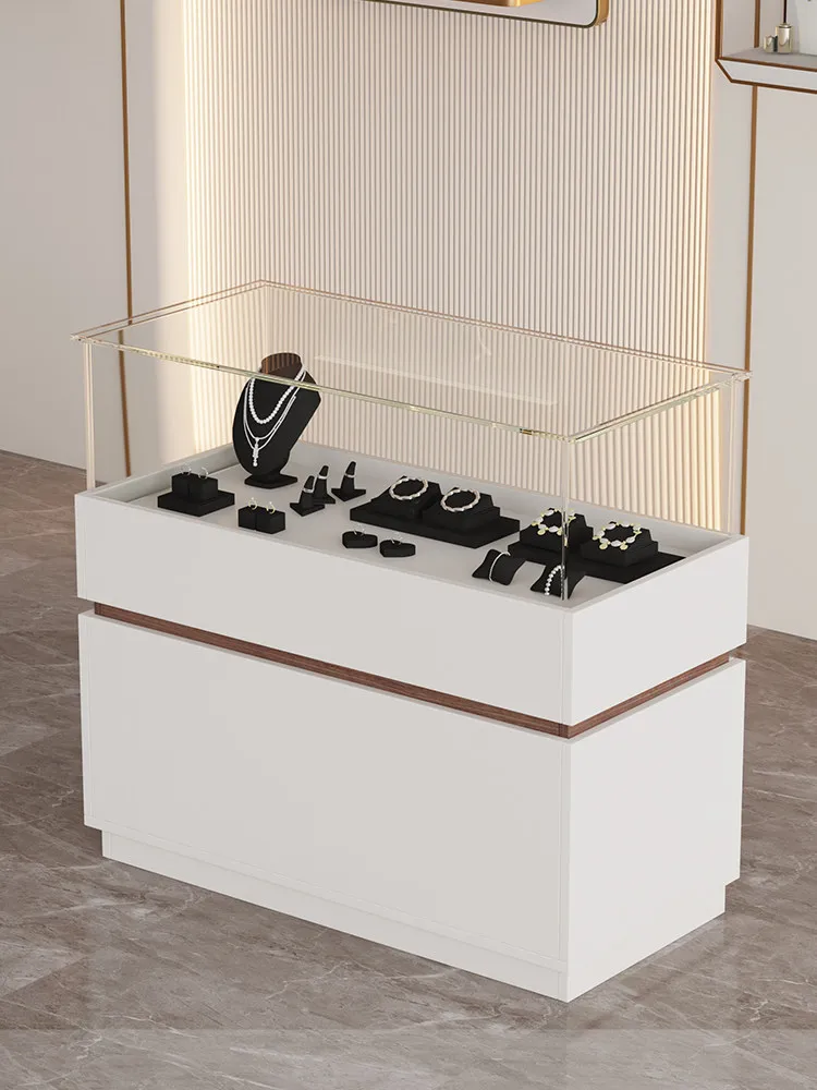 Glass Display Cabinet Jewelry Counter Mobile Phone Sample Display Jewelry Shopping Mall Exhibition Custom Cosmetics Booth