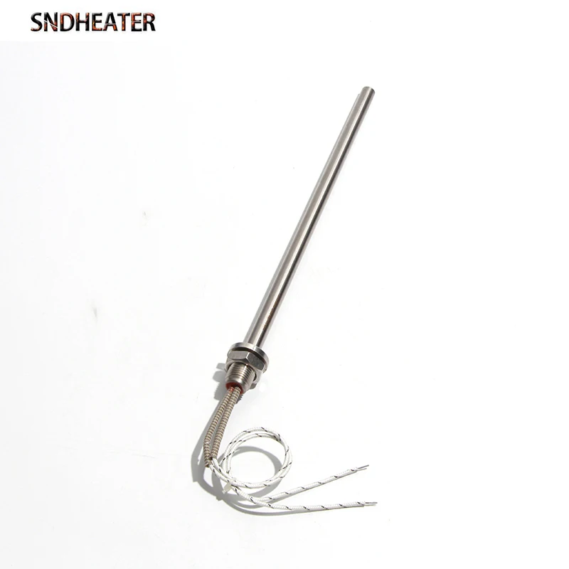 SNDHEATER 1pc Baking Motor Threaded Heating Pipe M18 Thread 12*40/50/60/100/150mm 220V Air Heater Tube 100/100/150/150/250W