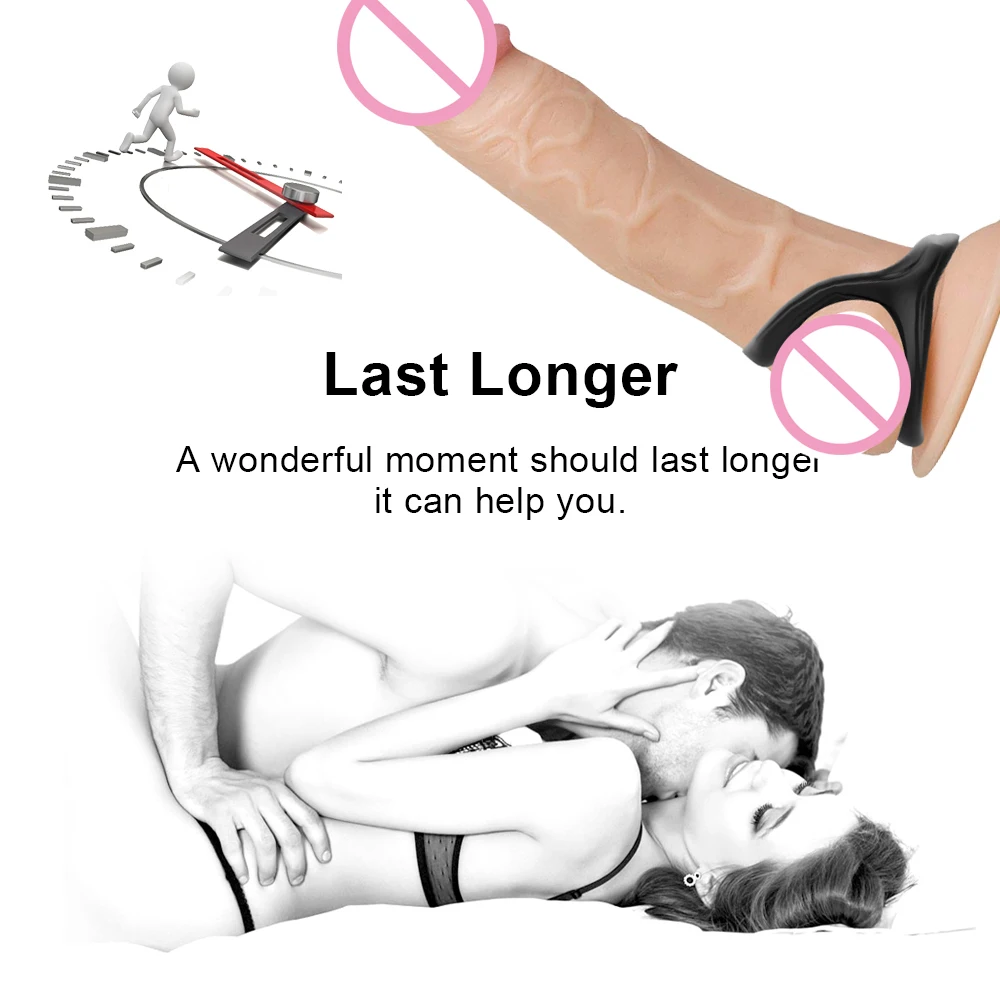 Penis Ring Silicone Semen Lock Ring Delay Ejaculation High Elasticity Time Lasting Cock Ring Sex Toys For Men Couples Adult 18+