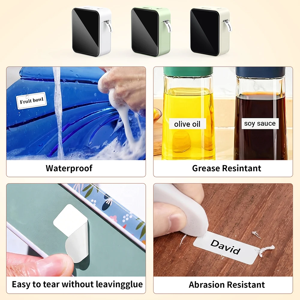 MarkLife Thermal Printer P15 Portable Wireless Bluetooth Printer Inkless Compatibl With Android&iOS for Home Organization