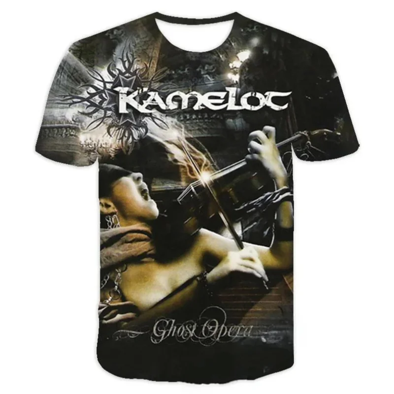 

Kamelot rock band T-shirts3D printed men's hip hop tshirt fashion casual Harajuku short sleeve o-neck kids tops unisex clothing