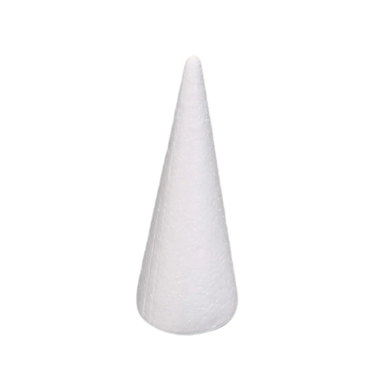 12Pcs Craft Foam Cones White Polystyrene Cones DIY Home Project Christmas Tree for Party, Children Kids, Table Centerpiece
