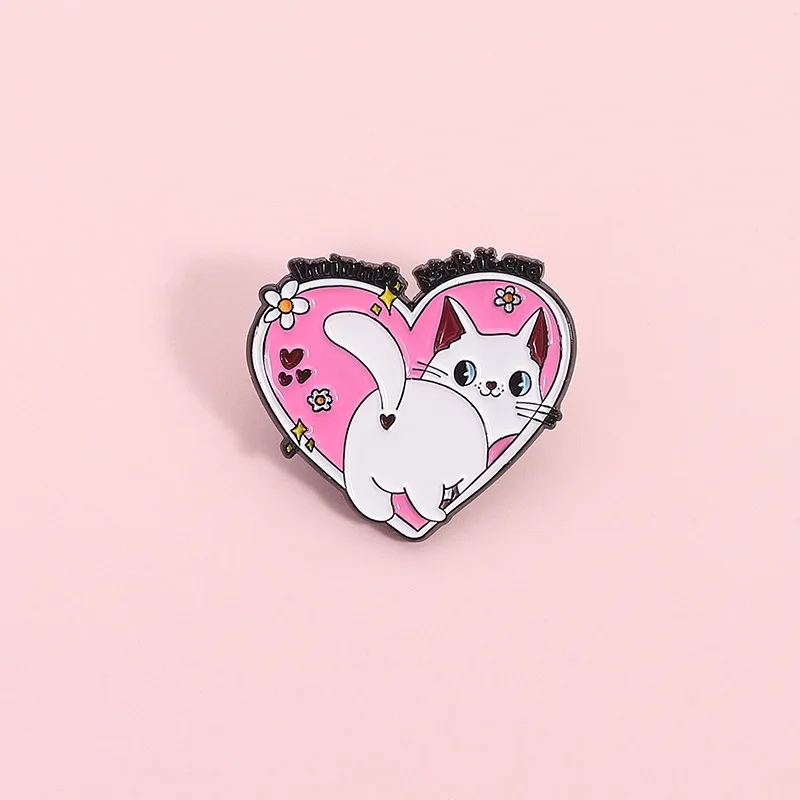 Pink Bow Enamel Pins Cartoon Rainbow Noodles Coffee Hell Lollipop Brooch Custom I Support Women's Wrongs Letters Lapel Badges