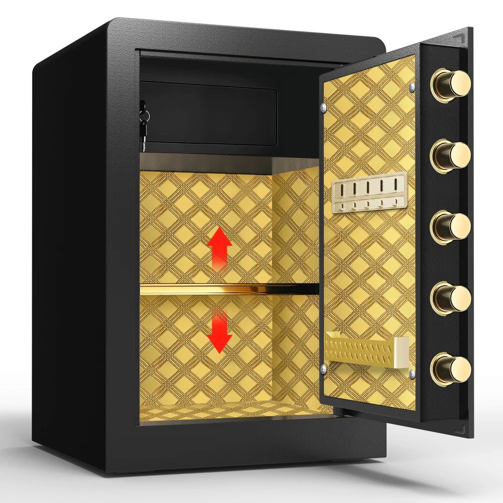 3.0 Cubic FT Large Double-Door Coin-Operated Safe - Digital Security Safe with Fireproof &Waterproof Bag for Home, Office, Hotel