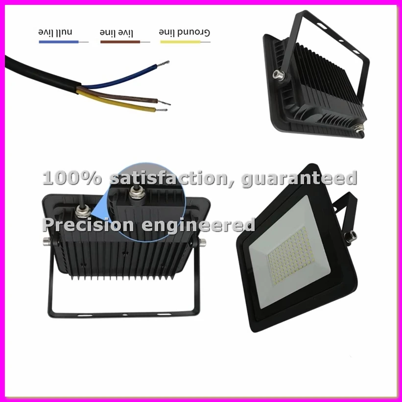 LED PIR Floodlight 50W Black Shell AC220V Waterproof Outdoor Induction Spotlight Street Lamp Courtyard Light.-ABLA