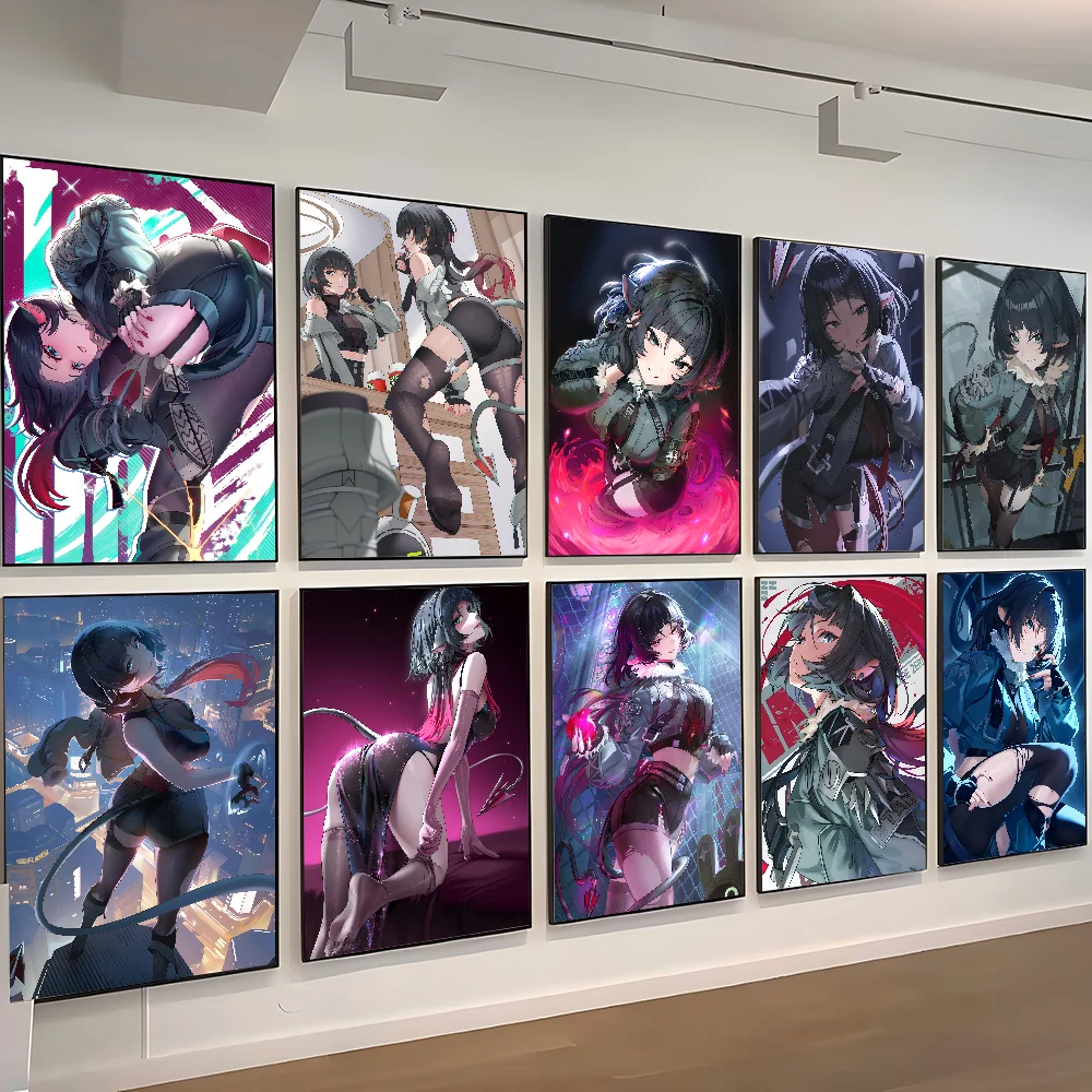 1 قطعة جين دو Zenless منطقة صفر لعبة المشارك ذاتية اللصق الفن ورق مقاوم للماء ملصق مقهى بار غرفة جدار ديكور