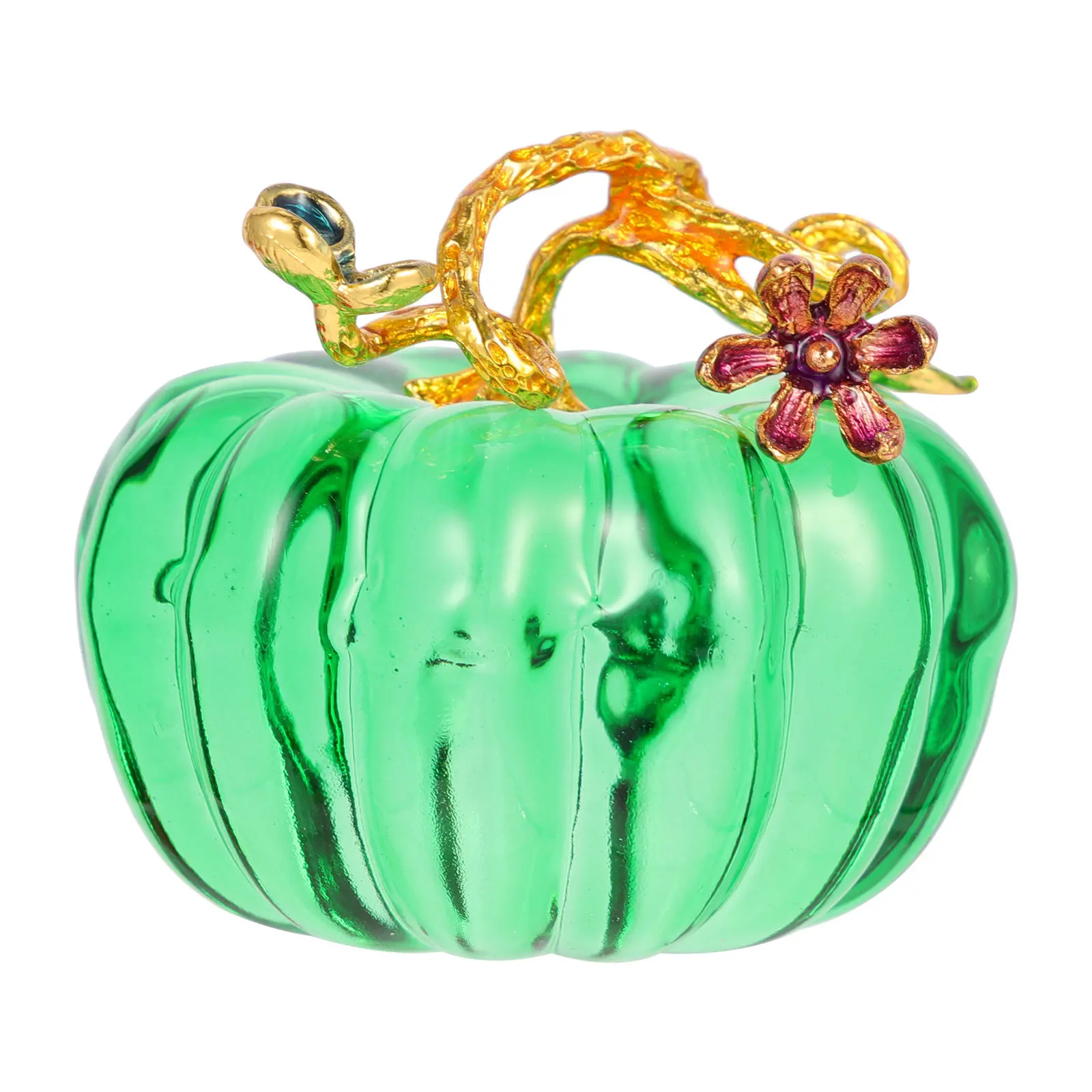 

Simulation Glass Pumpkin Unique Design Tabletop Decoration Harvest Pumpkins Glass Pumpkin Room Decor Fake Pumpkins