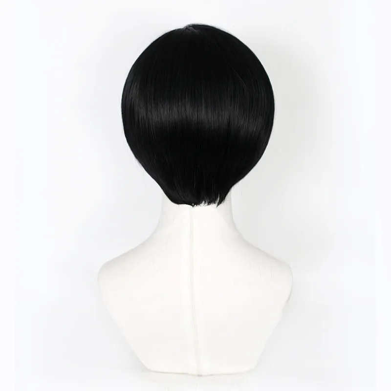 Anime Mashle Cosplay Wig Mashle: Magic and Muscles Magic Robe Halloween Role Play Black wig + Wig Cap