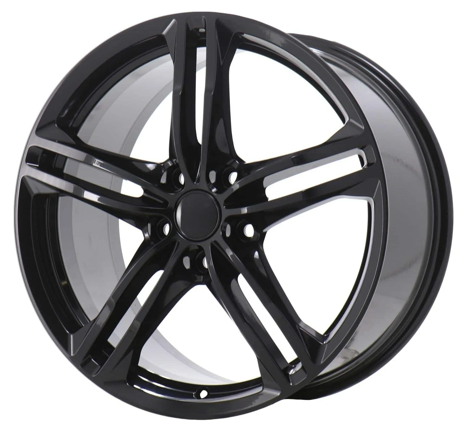 BKU 19 20 21 22 بوصة مزورة 5x120.65 عجلات C6 C5 C7 C8 C4 ZR1 Z06 الحافات عجلات سيارة مصنوعة من سبيكة سوداء لامعة لسيارة شيفروليه كورفيت