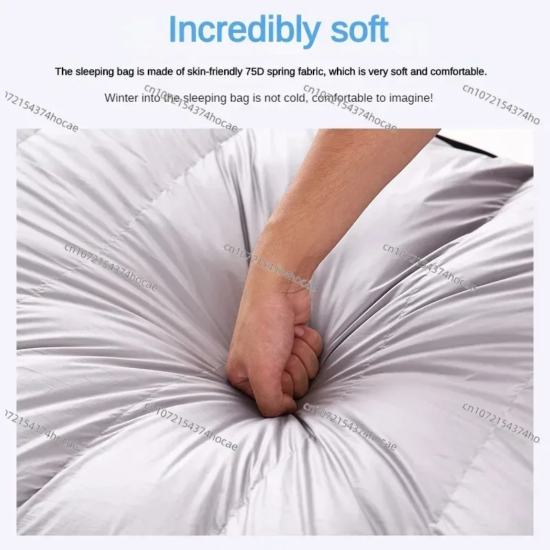 3.3kg Down Sleeping Bag Outdoor Adult Camping White Duck Down Sleeping Bag Winter Indoor and Outdoor Warm Thickened Sleeping Bag