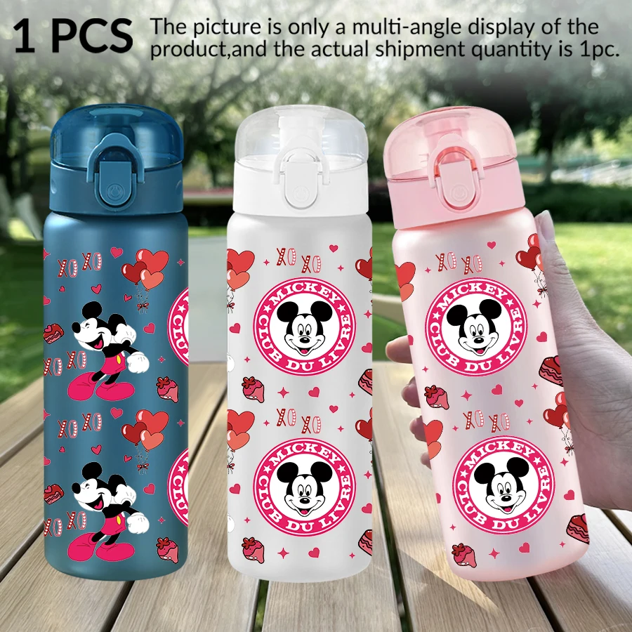 1 قطعة ديزني، ميكي، ميني نمط 26 أوقية زجاجة مياه بلاستيكية، كوب ماء رياضي خارجي عيد ميلاد/العودة إلى المدرسة