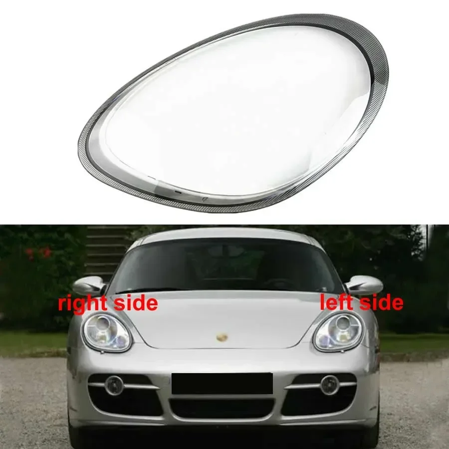 

For Porsche Cayman Boxster 987 2004-2007 Headlight Shell Lens Headlamp Lamp Cover Replace Original Lampshade Plexiglass