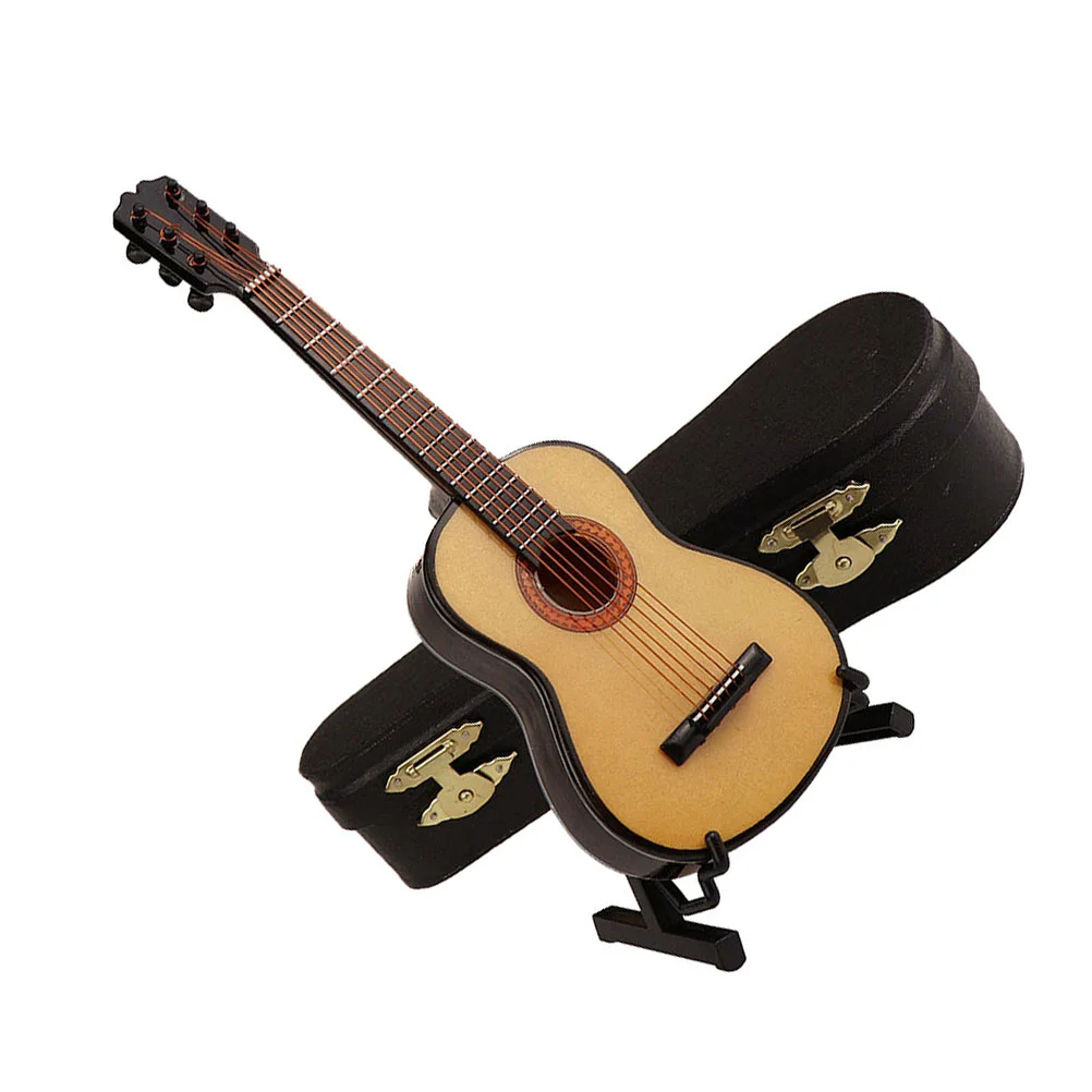 Guitar Model Mini Instrument Adornment Musical Instruments Realistic Toy Craft Gift Decoration