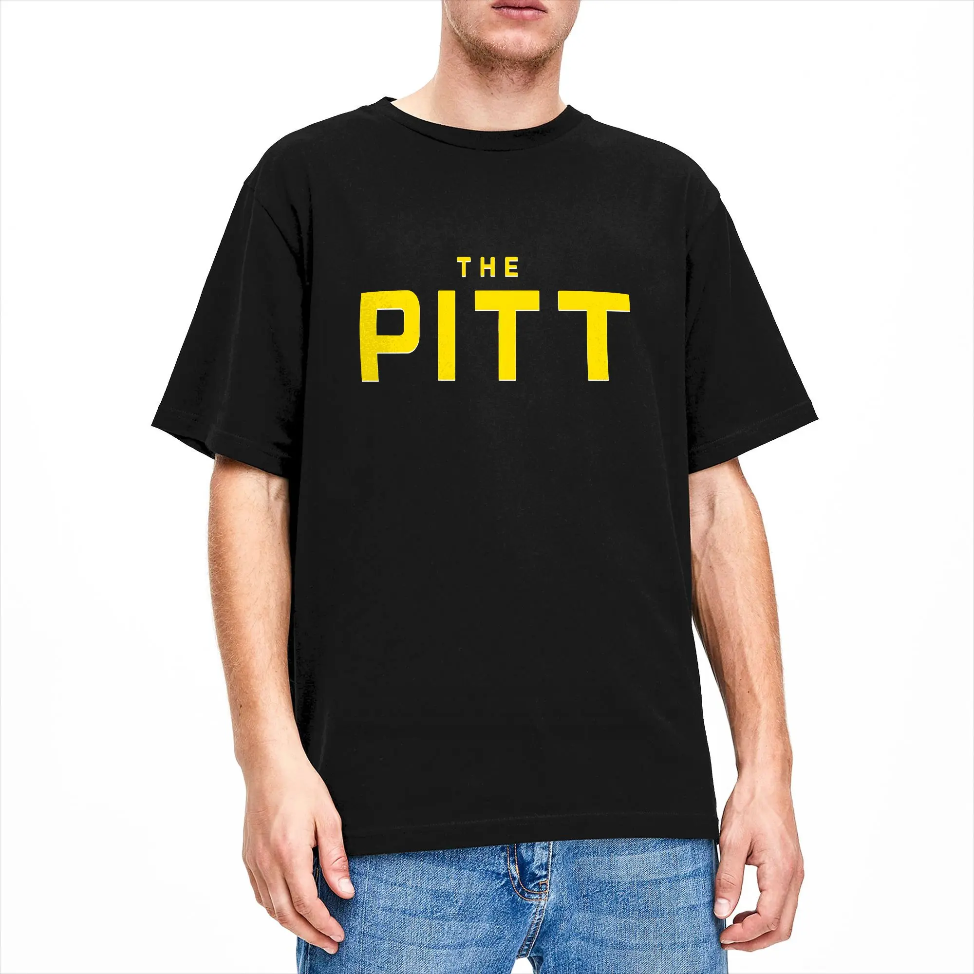 Men's T-Shirts TV Series The Pitt Fun 100% Cotton Tee Shirt Short Sleeve  T Shirt Crewneck Tops Summer