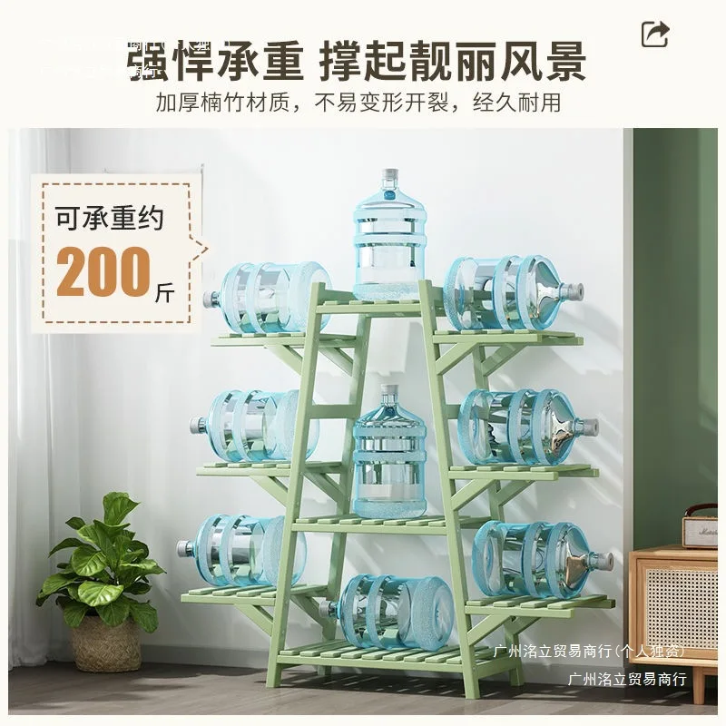 #European living room balcony flower stand wrought iron multi-layer succulent green dill flower stand mobile indoor flower pot
