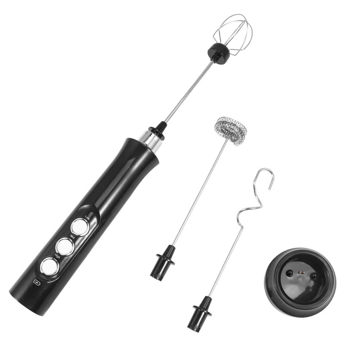 

Rechargeable Electric Egg Whisk Blender Three Heads for Cream Frothing Egg Stirring Powder Mixing USB Rechargeable