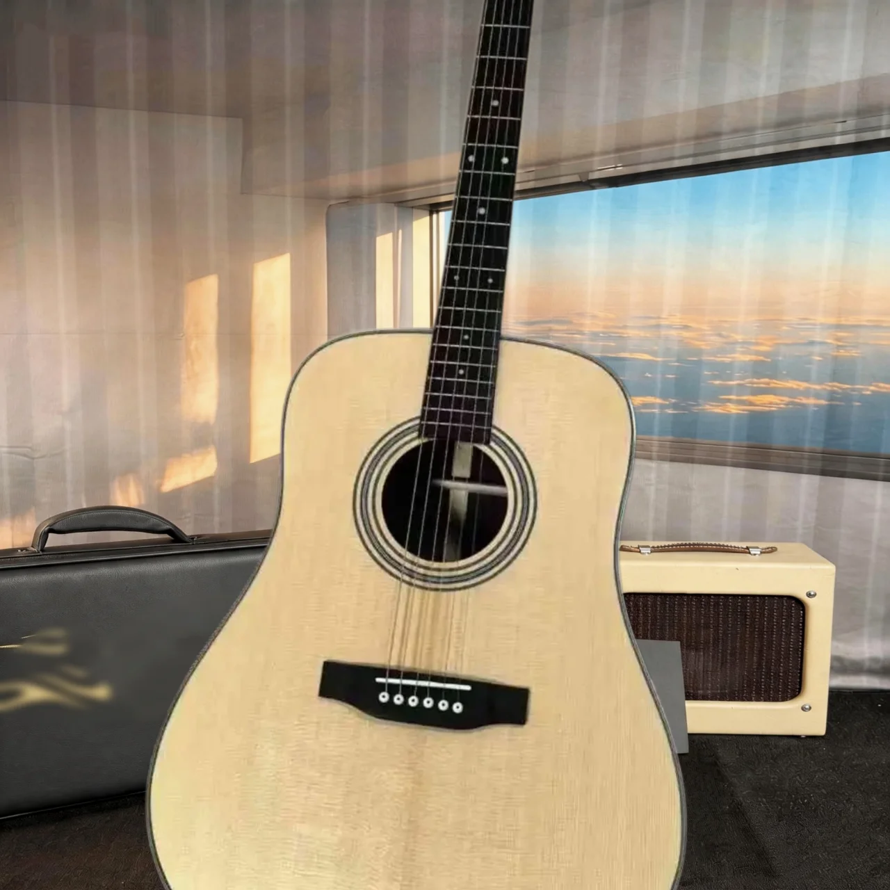 D28 Natural Solid Spruce Top 6 Strings Acoustic Guitar Rosewood Back Sides Rosewood Bridge 41 Inch Beginner Gift Free Shipping