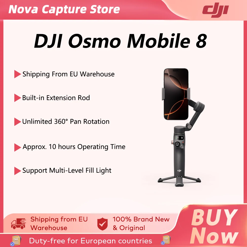 Estabilizador de Gimbal para Teléfono Inteligente DJI OM8 Osmo Mobile 8, Gimbal de 3 Ejes para Teléfono Móvil, Marca Original, Nuevo OM8