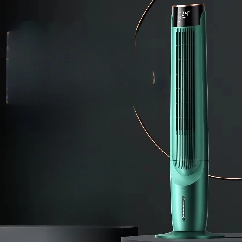 Bladeless floor-standing tower fan, intelligent application control, silent operation, humidifying dust removal