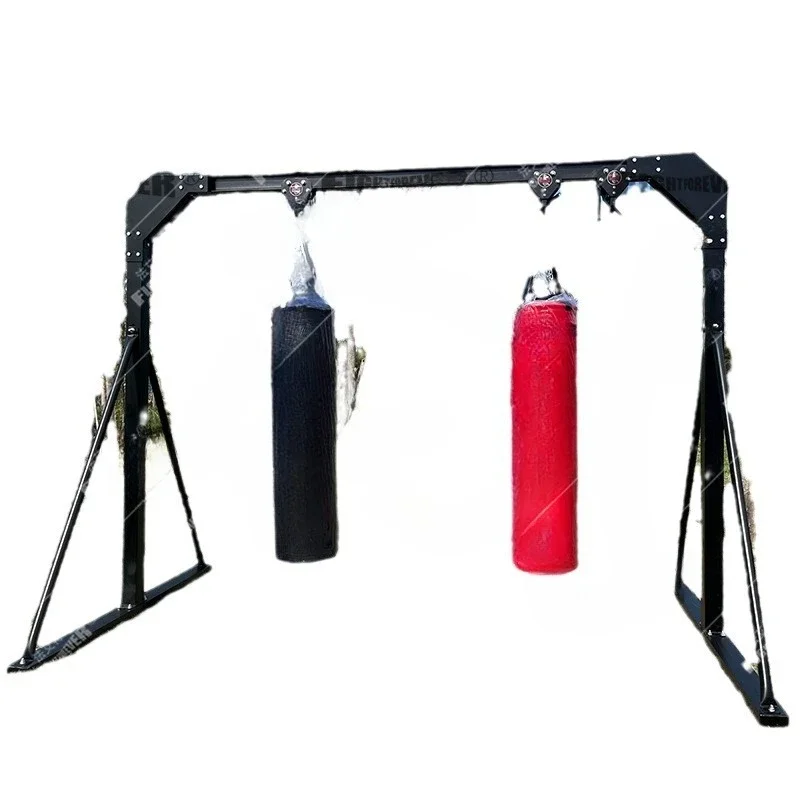 Free fixed mobile track gantry patent boxing sandbag rack commercial hanging vertical household sandbag trainer