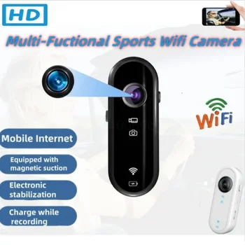 HD Mini Wifi Pocket Action Camera Anti-Shake Helmet Travel Bicycle Driver Recorder Ride Sports Cameras with Waterproof Case