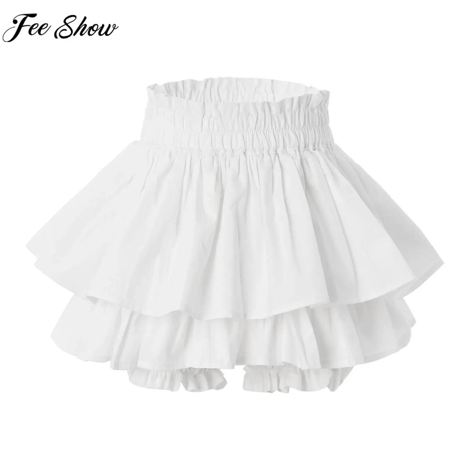 

Toddler Girls Pleated Lolita Tutu Culottes Vintage Victorian Renaissance Pantaloons Petticoat Layered Pumpkin Bloomers Skirt