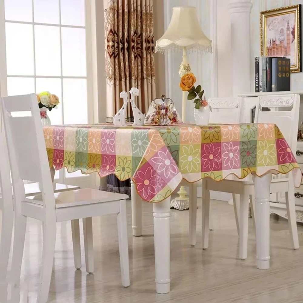 Waterproof PVC Table Cloth Home Coffee Table Cloth Oil Proof Home Dining Tablecloth Kitchen Accessories