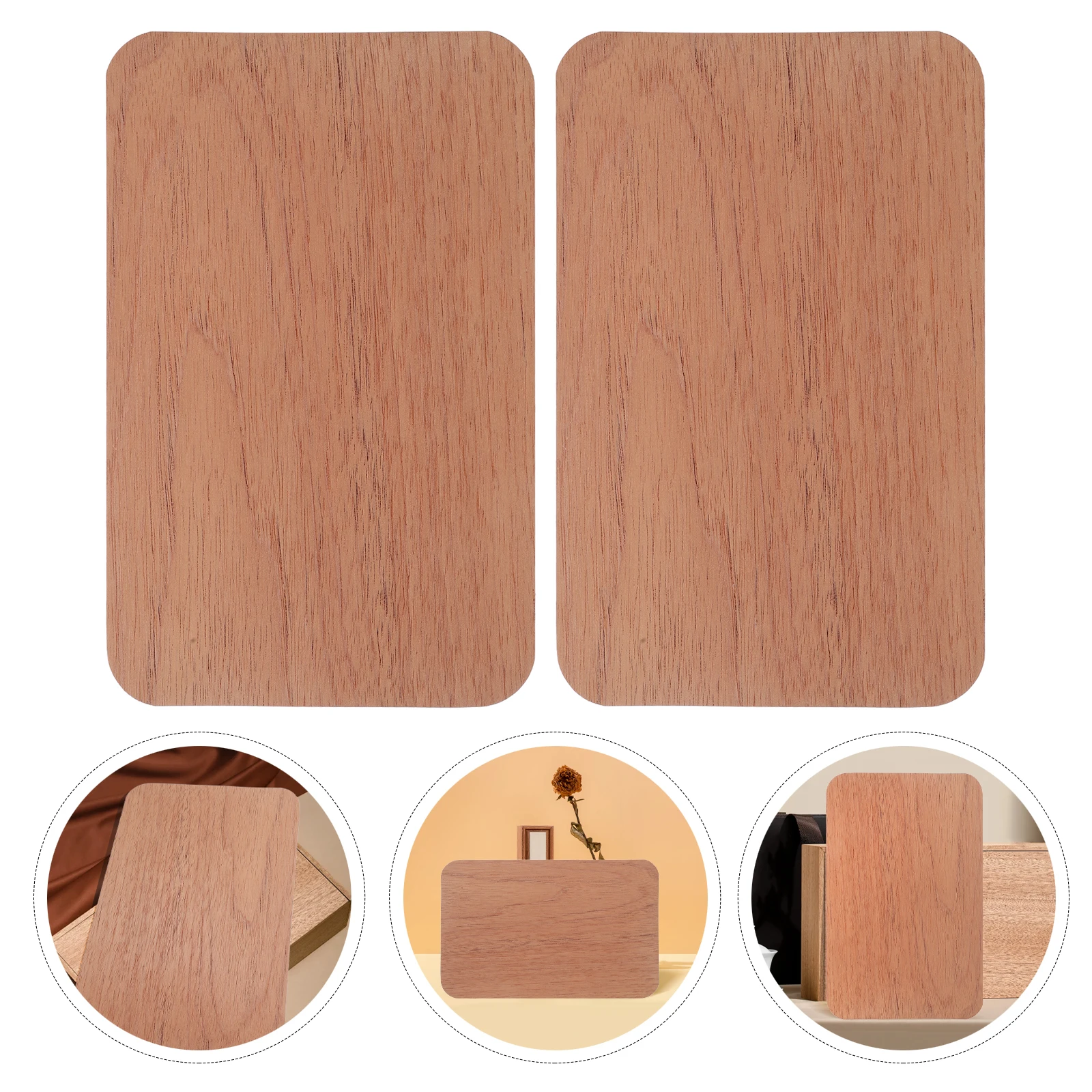 

2 Pcs Chips for Cigar Humidors Large Size Spanish Veneer Blocks Strip Rectangle Wooden Accessories Sheets Storage