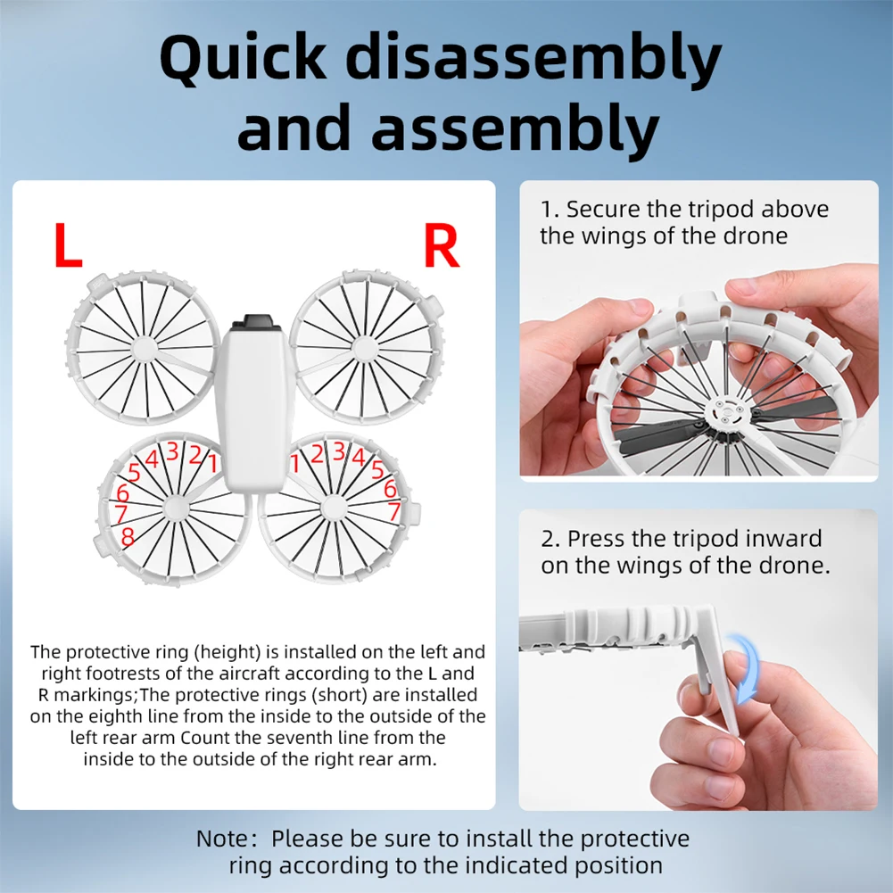 Для DJI флип-защитная крышка пропеллера, легкое кольцо для предотвращения столкновений, плавающая защита из ТПУ, защита для бампера, аксессуары для дронов