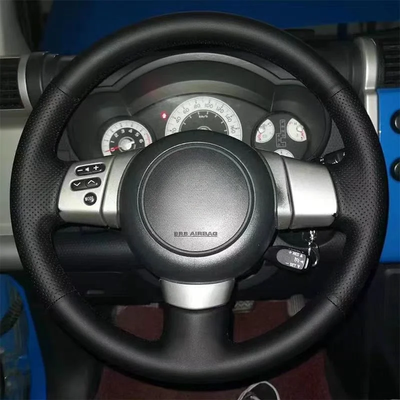 Car Steering Wheel Cover Anti-Slip Artificial Leather Steering Wheel Braid Car Accessories For Toyota FJ Cruiser 2006-2020